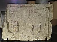 Bas-relief, Elephant, Calcaire, Abbaye de l'ile Barbe, 11e (2) (Lyon, Musee Gadagne)